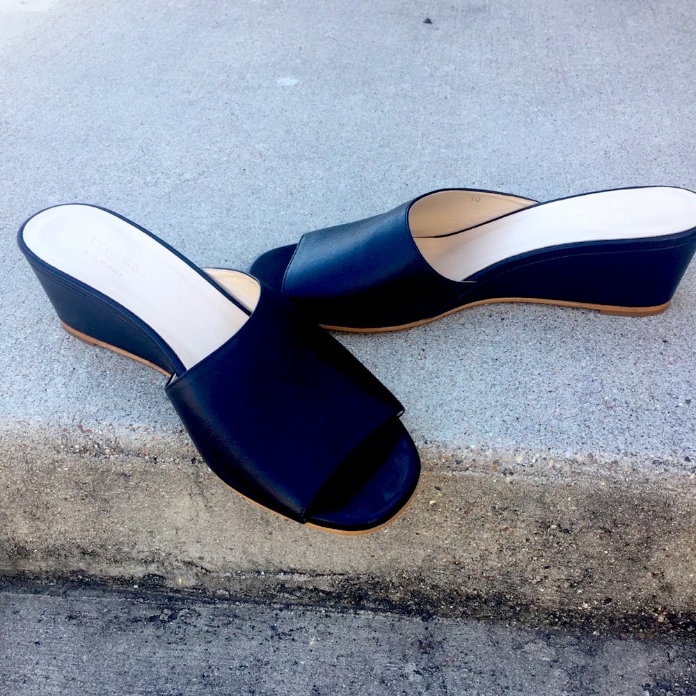 Everlane The Wedge Sandal Black Size 8